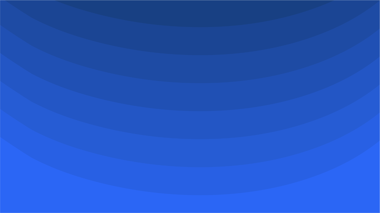 Abstract background with curved gradient layers from dark blue to bright blue, ideal for graphic design, presentations, and web templates.